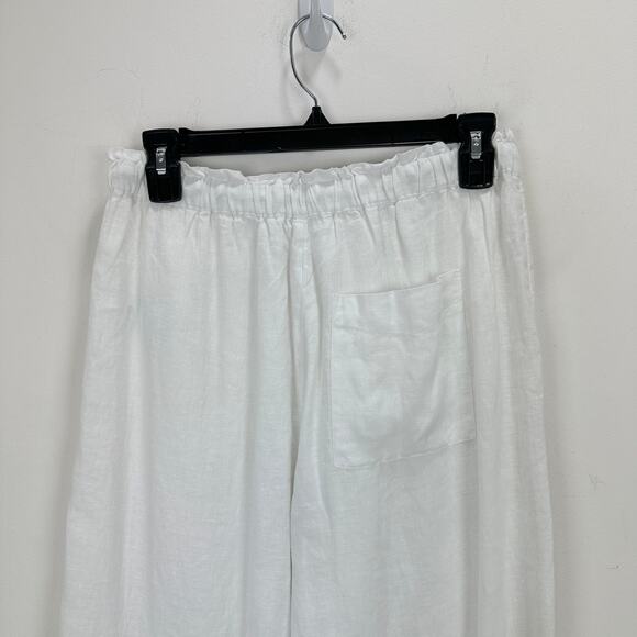 J.Crew Petite Soleil Pant Linen Pull on Relaxed White Small petite - Picture 8 of 9